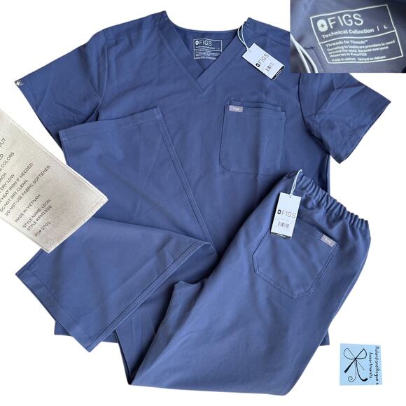 SOLD Figs Scrub Leon Top and Pisco Pants 2-PC Set Men's Sz L NWT - Picture 1 of 7
